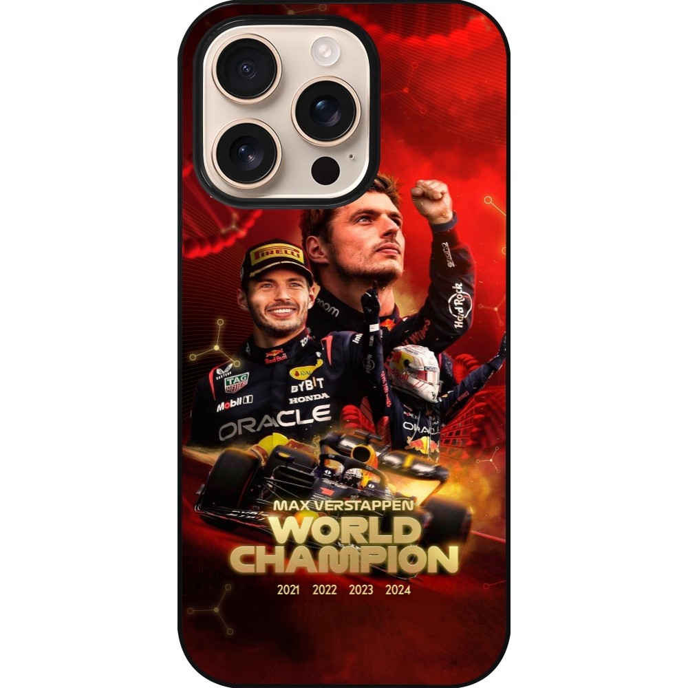 Coque iPhone 16 Pro - Max Verstappen Champion 2023