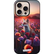 Coque iPhone 16 Pro - Renard pourpre au crépuscule