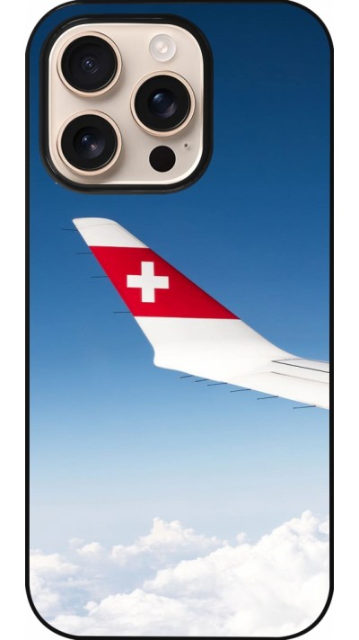 iPhone 16 Pro Case Hülle -  Schweizer Nationalfeiertag Sky Swiss Flag