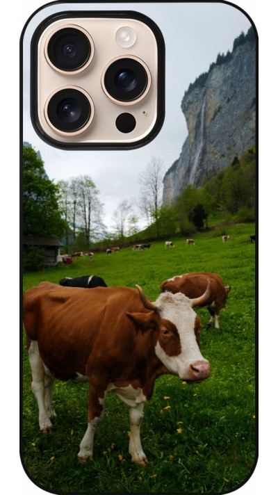 iPhone 16 Pro Case Hülle -  Nationalfeiertag Schweiz Kühe