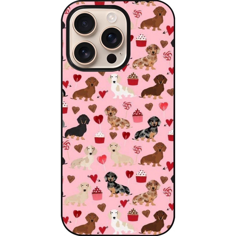 Coque iPhone 16 Pro - Valentine 2024 puppy love