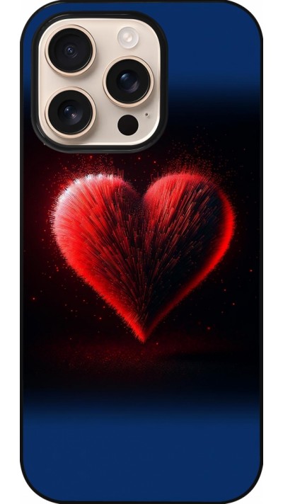 Coque iPhone 16 Pro - Valentine 2025 coeur rouge