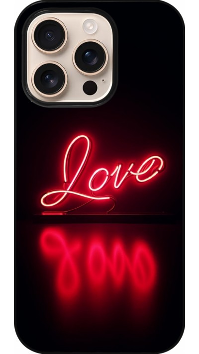 Coque iPhone 16 Pro - Valentine 2025 Neon Love