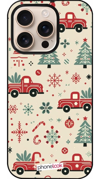 Coque iPhone 16 Pro - Noël 2024 Camion Sapin