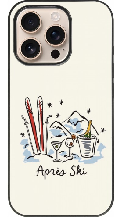 Coque iPhone 16 Pro - Silicone rigide noir After the sky 2026