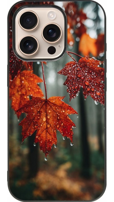 iPhone 16 Pro Case Hülle - Silikon schwarz Autumn 25 Rain