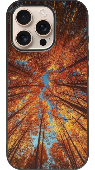 iPhone 16 Pro Case Hülle - Silikon schwarz Autumn 25 Trees