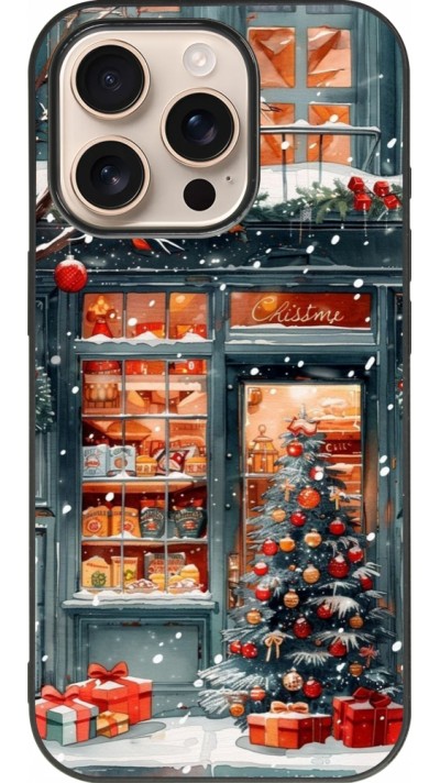 Coque iPhone 16 Pro - Silicone rigide noir Christmas 25 Xmas Shop