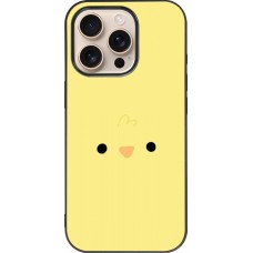 Coque iPhone 16 Pro - Silicone rigide noir Easter 2026 Little chicken