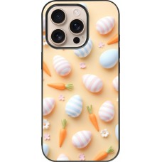 Coque iPhone 16 Pro - Silicone rigide noir Easter 2026 Pattern Easter