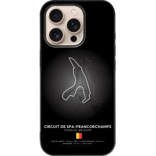 Coque iPhone 16 Pro - Silicone rigide noir F1 Track 2025 Belgium