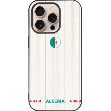 Coque iPhone 16 Pro - Silicone rigide noir Maillot de football Algérie 2026 personnalisable