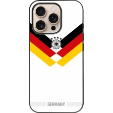 Coque iPhone 16 Pro - Silicone rigide noir Maillot de football Allemagne 2026 personnalisable