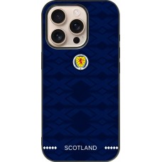 Coque iPhone 16 Pro - Silicone rigide noir Maillot de football Ecosse 2026 personnalisable
