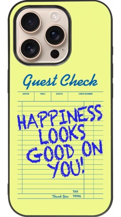 Coque iPhone 16 Pro - Silicone rigide noir Guest check 2026