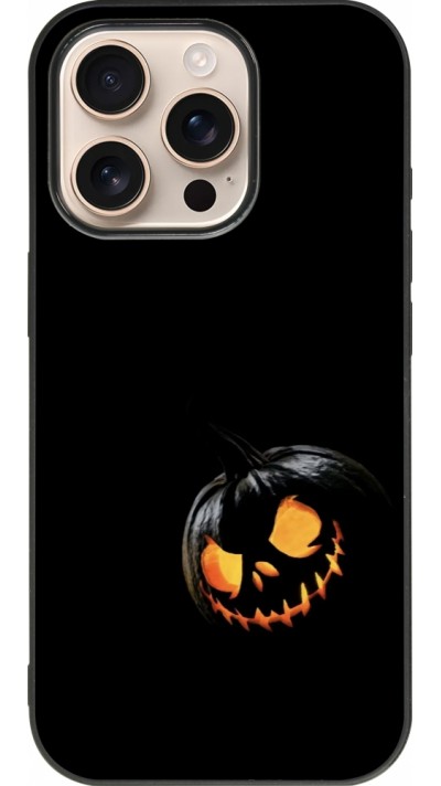 iPhone 16 Pro Case Hülle - Silikon schwarz Halloween 2023 discreet pumpkin