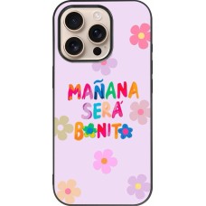 Coque iPhone 16 Pro - Silicone rigide noir Karol G Manana sera bonito