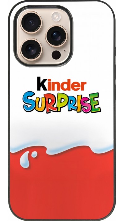 iPhone 16 Pro Case Hülle - Silikon schwarz Kinder Surprise