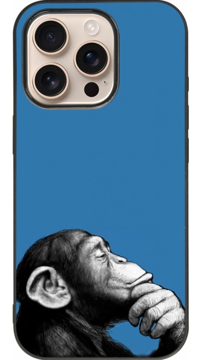 iPhone 16 Pro Case Hülle - Silikon schwarz Monkey Pop Art