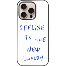 Coque iPhone 16 Pro - Silicone rigide noir Offline is the new luxury