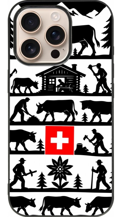 iPhone 16 Pro Case Hülle - Silikon schwarz Poya Schweiz 1