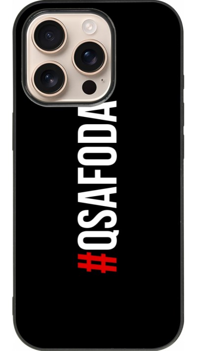 iPhone 16 Pro Case Hülle - Silikon schwarz Qsafoda 1