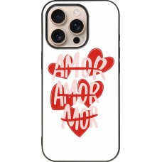 Coque iPhone 16 Pro - Silicone rigide noir Saint Valentines Day 26 Amor