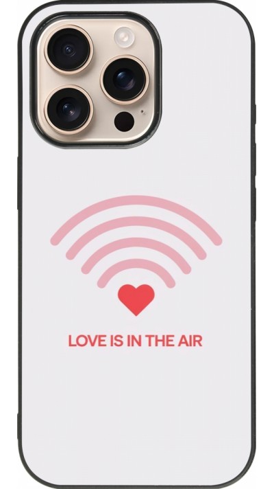 Coque iPhone 16 Pro - Silicone rigide noir Saint Valentines Day 26 Love is in the air