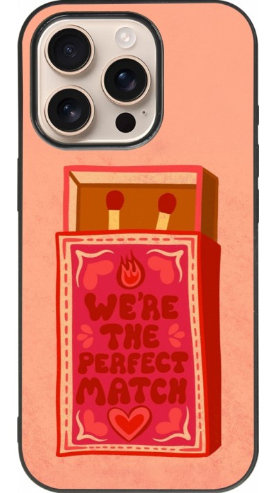 Coque iPhone 16 Pro - Silicone rigide noir Saint Valentines Day 26 Perfect Match