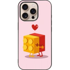 Coque iPhone 16 Pro - Silicone rigide noir Saint Valentines Day 26 Puzzle