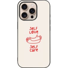 Coque iPhone 16 Pro - Silicone rigide noir Saint Valentines Day 26 Self love self care