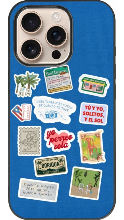 Coque iPhone 16 Pro - Silicone rigide noir Seals of the Dominican Republic DTMF