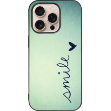 iPhone 16 Pro Case Hülle - Silikon schwarz Smile