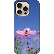 Coque iPhone 16 Pro - Silicone rigide noir Bee on a flower 2026