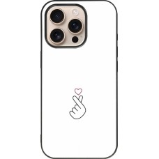 Coque iPhone 16 Pro - Silicone rigide noir Valentine 2024 heat by Millennials