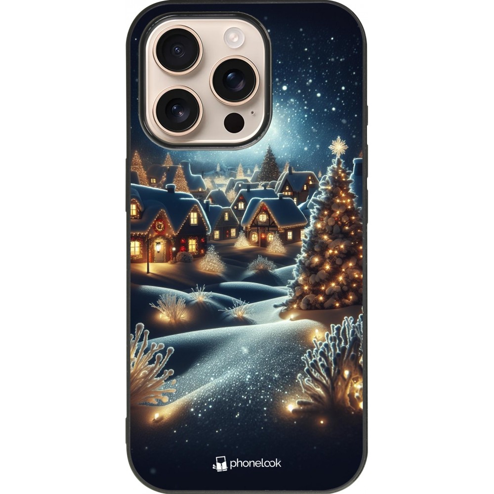 iPhone 16 Pro Case Hülle - Silikon schwarz Weihnachten 2023 Weihnachten steht vor der Tür
