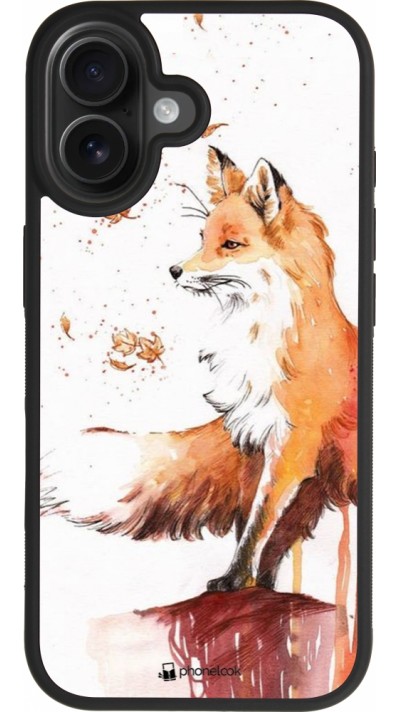 Coque iPhone 17 - Silicone rigide noir Autumn 21 Fox