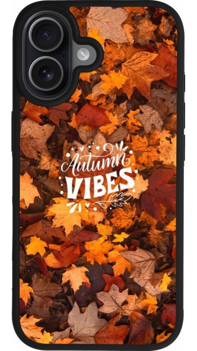 Coque iPhone 17 - Silicone rigide noir Autumn 25 Autumn vibes