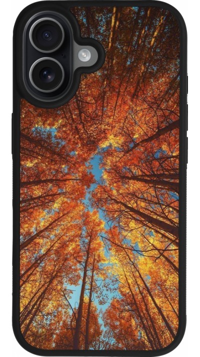 Coque iPhone 17 - Silicone rigide noir Autumn 25 Trees