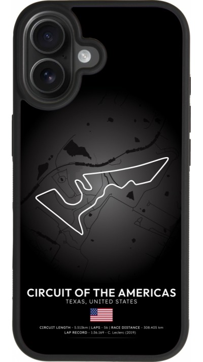 Coque iPhone 17 - Silicone rigide noir F1 Track 2025 United States