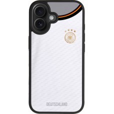 Coque iPhone 17 - Silicone rigide noir Maillot de football Allemagne 2022 personnalisable