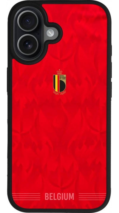 iPhone 17 Case Hülle - Silikon schwarz Belgien 2026 personalisierbares Fussballtrikot