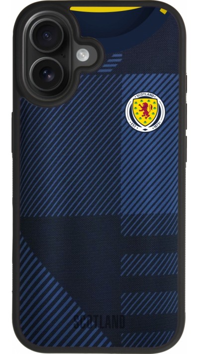 Coque iPhone 17 - Silicone rigide noir Maillot de football Ecosse personnalisable