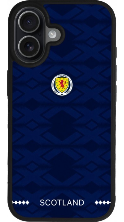 Coque iPhone 17 - Silicone rigide noir Maillot de football Ecosse 2026 personnalisable