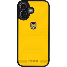 iPhone 17 Case Hülle - Silikon schwarz Ecuador 2026 personalisierbares Fussballtrikot