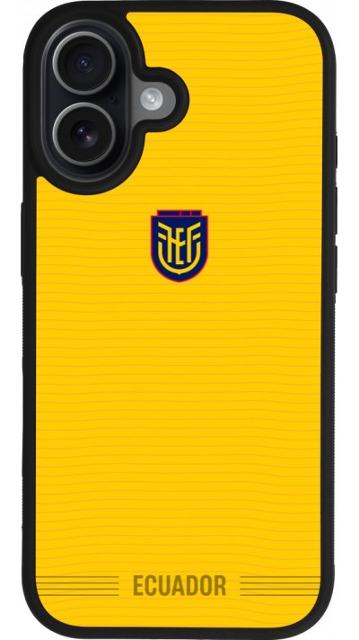 iPhone 17 Case Hülle - Silikon schwarz Ecuador 2026 personalisierbares Fussballtrikot
