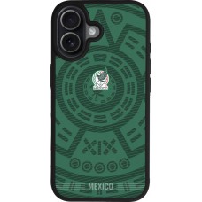 Coque iPhone 17 - Silicone rigide noir Maillot de football Mexique 2026 personnalisable