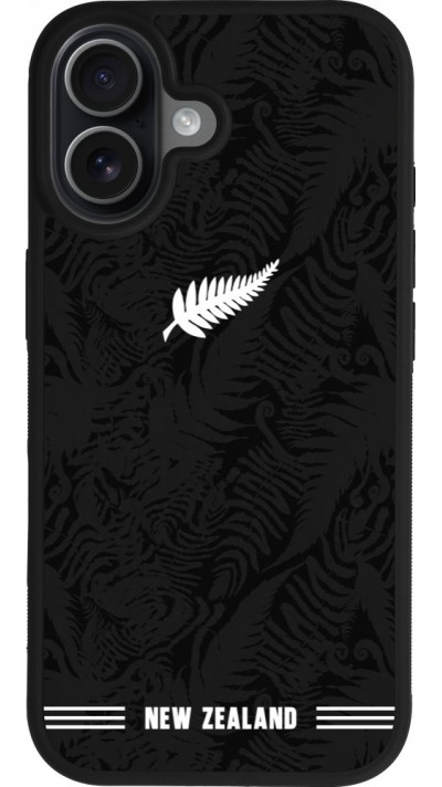 iPhone 17 Case Hülle - Silikon schwarz Neuseeland 2026 personalisierbares Fussballtrikot