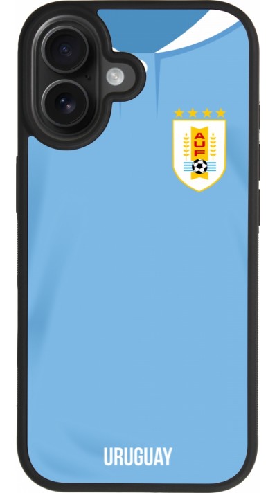 iPhone 17 Case Hülle - Silikon schwarz Uruguay 2022 personalisierbares Fussballtrikot