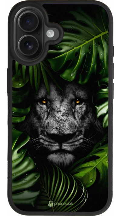 Coque iPhone 17 - Silicone rigide noir Forest Lion